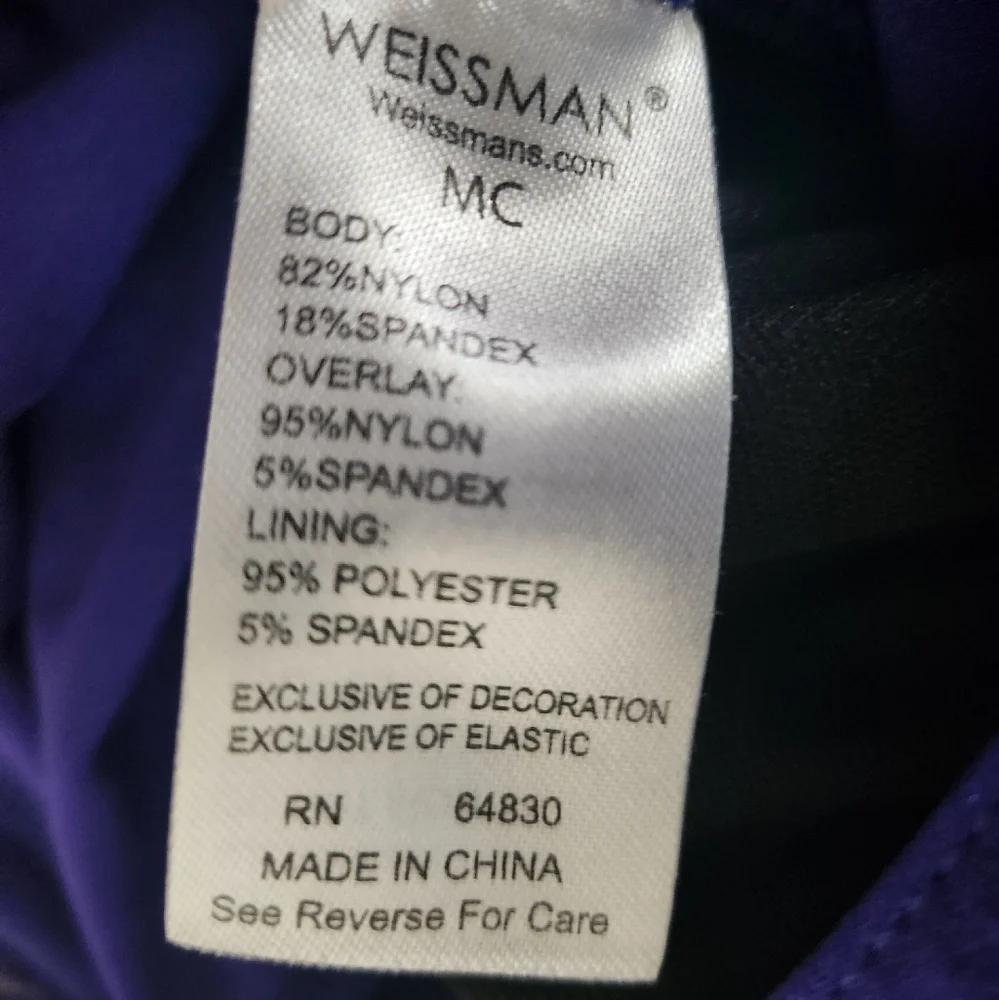 Weissman Deep Royal Blue Dance Costume